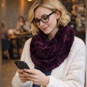 Sculpted Faux Fur Infinity Scarf